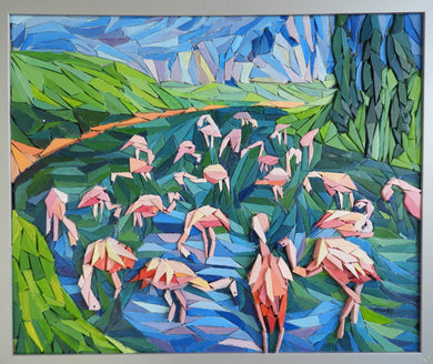 The Birds Basin of the Pink Flamingos